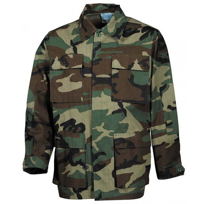 MFH US BDU blúza Rip-Stop vzor woodland