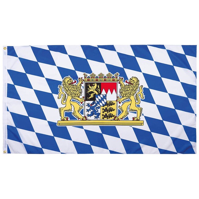 MFH Bavaria Flag with Lion, Polyester, 90 x 150 cm