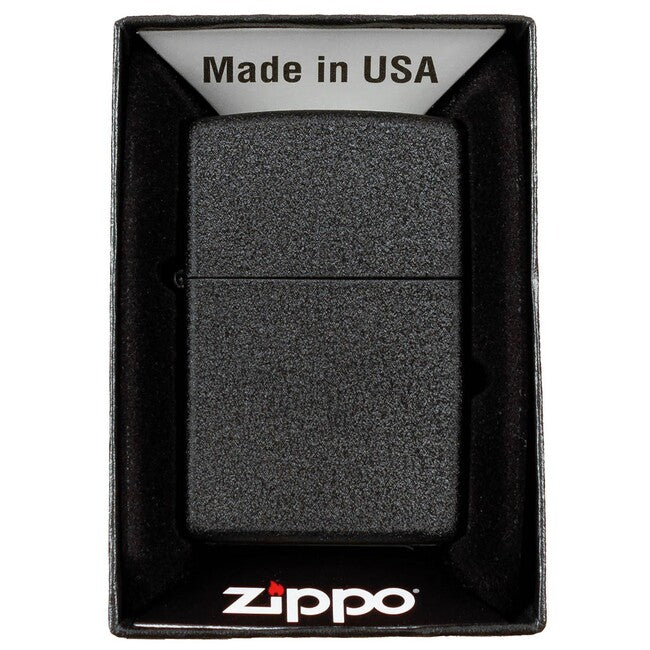 MFH Zippo Black Crackle Windproof Lighter, Unfilled