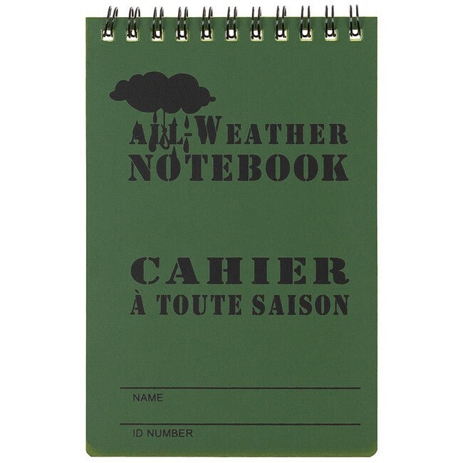 MFH Waterproof Spiral Notebook, 10 x 15 cm