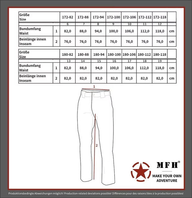 BW Field Pants, BW Camouflage, 5 Colors