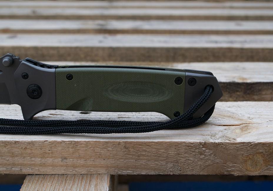 Mil-Tec DA35 Micarta Folding Knife 22cm, Olive