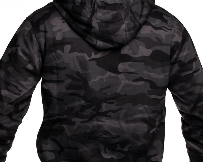 O&T High Zipper Hoodie, Camo Grey