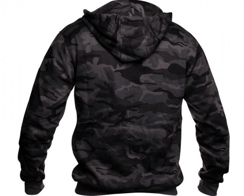 O&T High Zipper Hoodie, Camo Grey