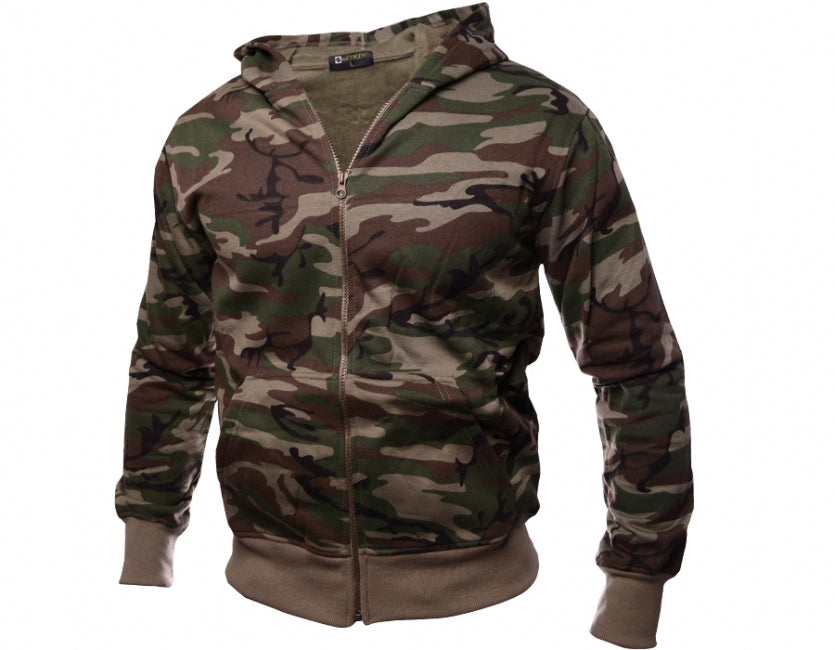 O&T Andskin Zipper Hoodie, Woodland