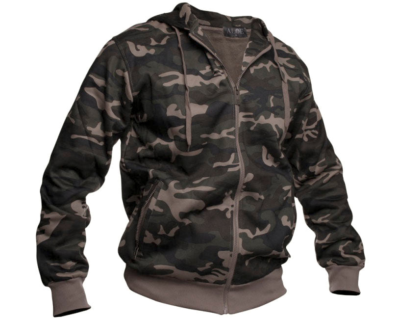 O&T mikina AloeStar High Zipper, maskáčová zelená