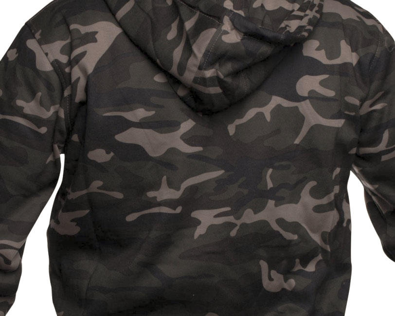 O&T AloeStar High Zipper Hoodie, Camo Green