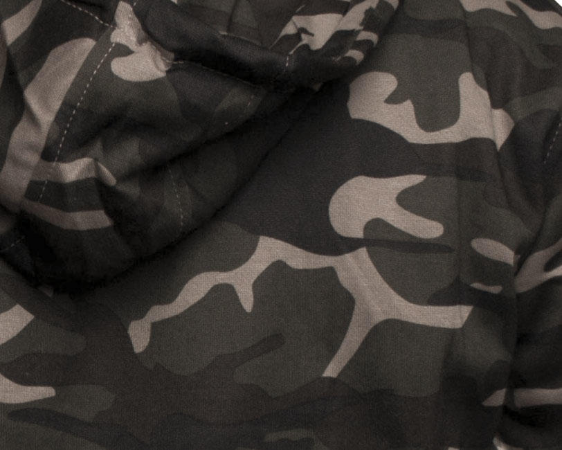 O&T AloeStar High Zipper Hoodie, Camo Green