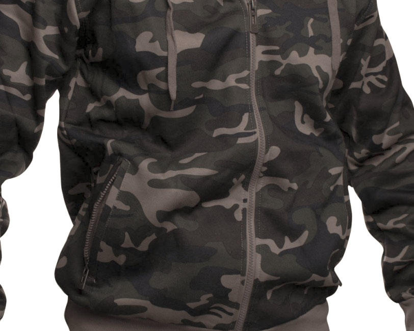 O&T mikina AloeStar High Zipper, maskáčová zelená