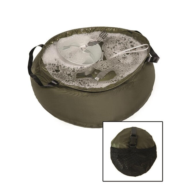 Mil-Tec 10L Collapsible Nylon Bowl, Olive
