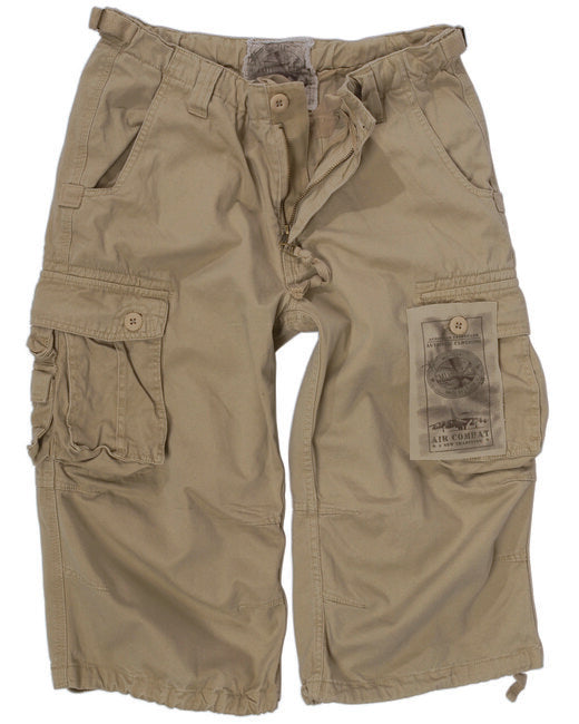 Mil-Tec 3/4 Air Combat Pants Khaki, Pre-Washed