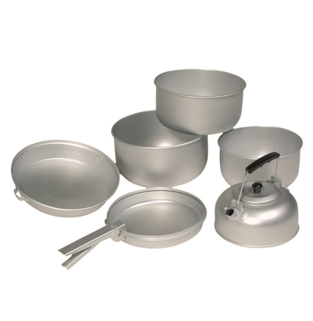 Mil-Tec 3-Piece Aluminum Cooking Set with Kettle