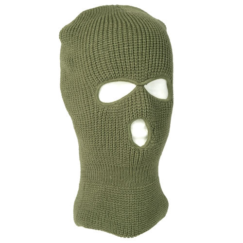 Mil-Tec 3 Holes Acrylic Balaclava, Olive