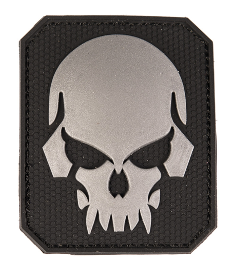 WARAGOD 3D Patch Skull, Black