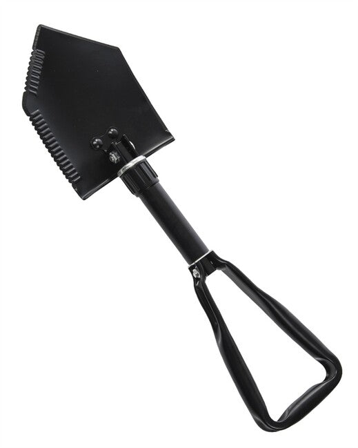 Mil-Tec American Black 2.5mm Three-Layer Shovel with Pouch
