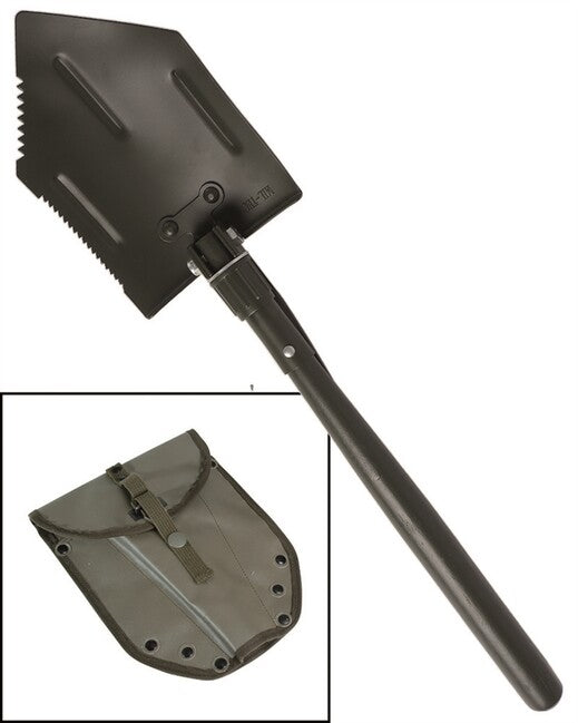 Mil-Tec American Folding Shovel with Rubber Grip Case