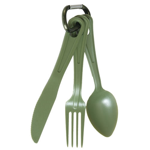 Mil-Tec American Cutlery Set 3-Piece, Olive