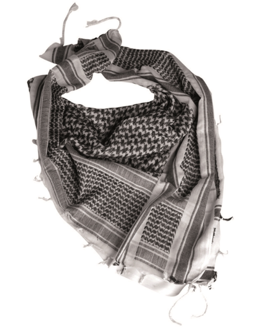 Mil-Tec Arafat Scarf, White - Black, 110 x 110cm