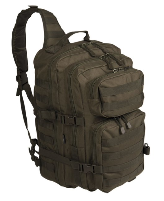 Mil-Tec Assault Backpack Single Strap, Olive 29L