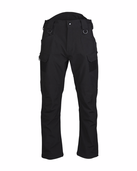 Mil-Tec Assault insulated softshell trousers, black