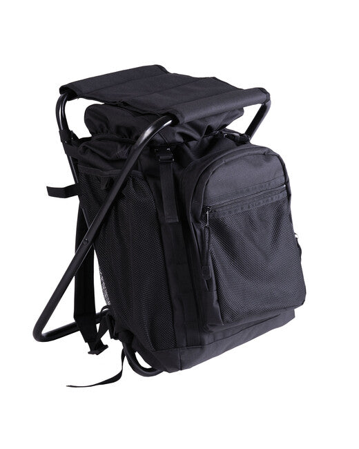 Mil-Tec Backpack with Chair, Black