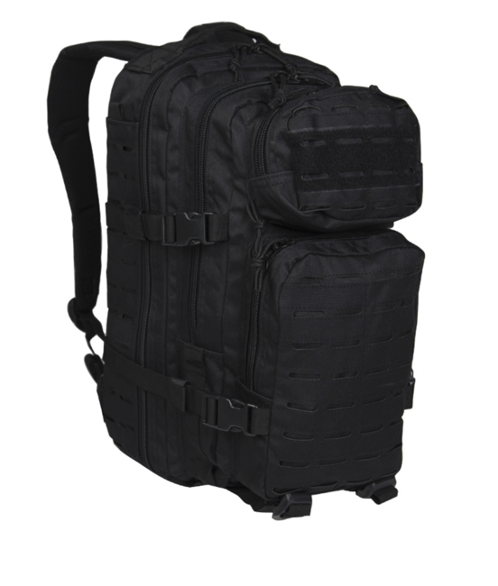 Mil-Tec US Assault Small Laser Cut Backpack, Black, 20L