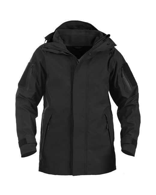 Mil-Tec Rain Jacket GEN.II with Liner, Black