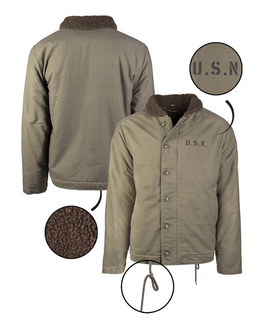 Mil-Tec Winter Jacket with Fur Lining USN N-1