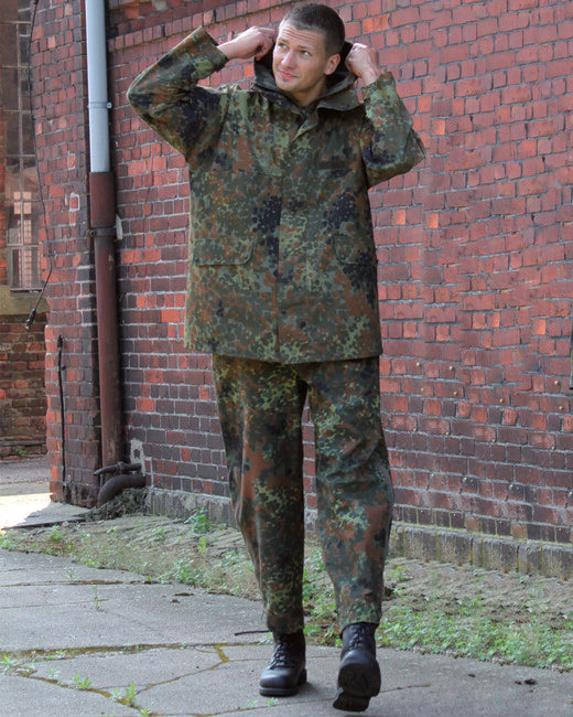 Mil-Tec BW 3-Layer Wet Weather Jacket Repro, Flecktarn