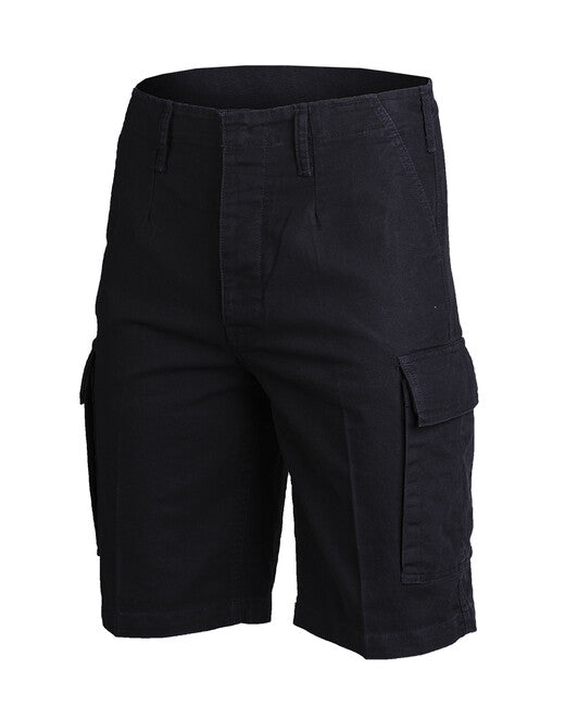 Mil-Tec BW Moleskin Bermuda Shorts, Black, Pre-Washed