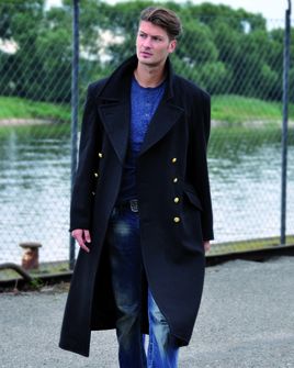 Mil-Tec BW Wool Coat, Navy Blue