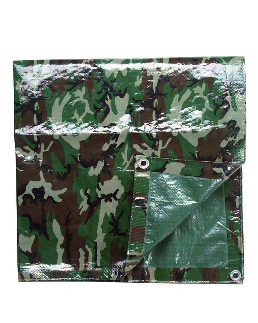 Mil-Tec Celta PE Tarp, Woodland, 385x500 cm