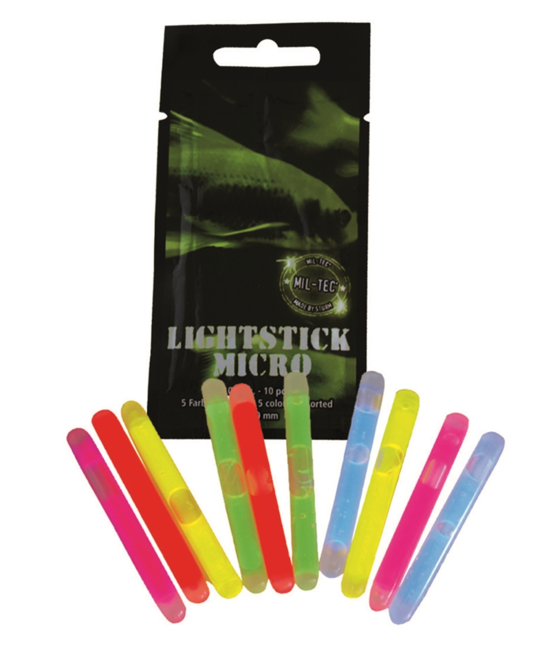 Mil-Tec Chemical Light Sticks 5 Colors 10 Pieces