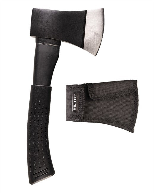 Mil-Tec Black Steel Axe with Cover