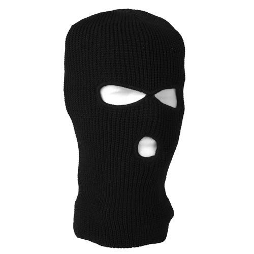 Mil-Tec Black Balaclava with 3 Holes