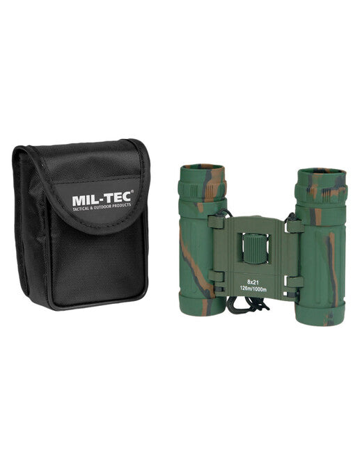 Mil-Tec Binoculars 8x21 Folding Woodland