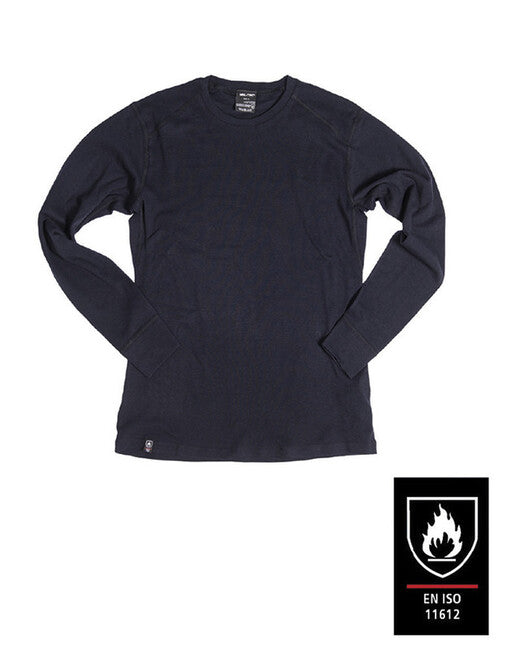 Mil-Tec Men's Fire Resistant Long Sleeve Shirt, Navy Blue