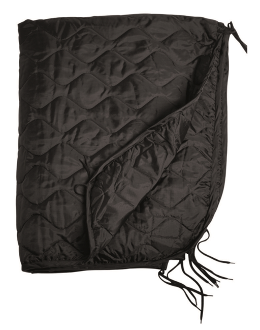 Mil-Tec Poncho Liner Insert, Black 210 x 150 cm