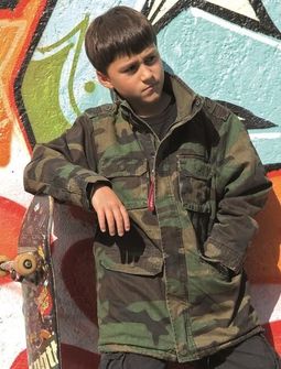 Mil-Tec detská bunda ranger, woodland