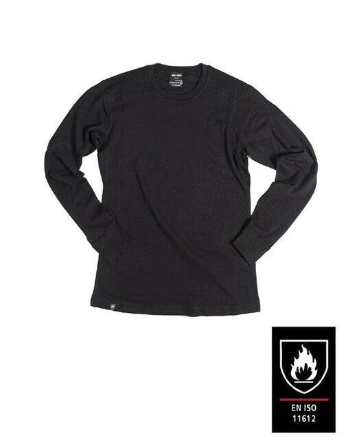 Mil-Tec Long Sleeve Fire Resistant Shirt ISO11612, Black
