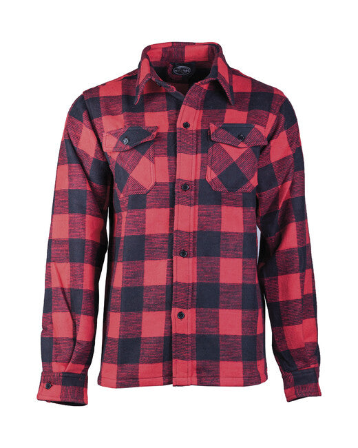 Mil-Tec Lumberjack Shirt, Black/Red