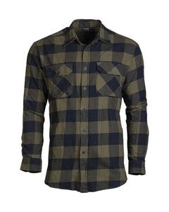 Mil-Tec Flannel Shirt Light, Black/Olive