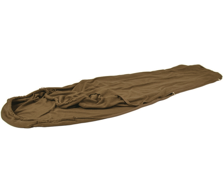 Mil-Tec Fleece Sleeping Bag Liner, Coyote