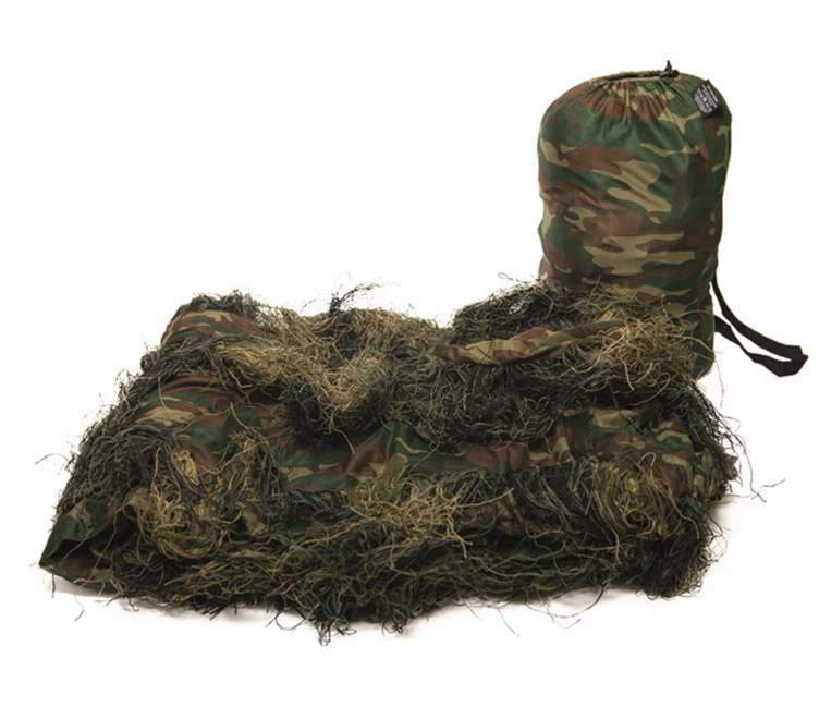 Mil-Tec Ghillie Camouflage Net, Woodland 3 x 2 m