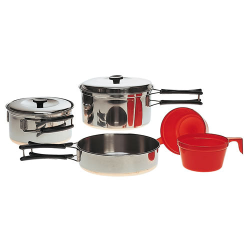 Mil-Tec Dining Set for 2 Persons, Stainless Steel