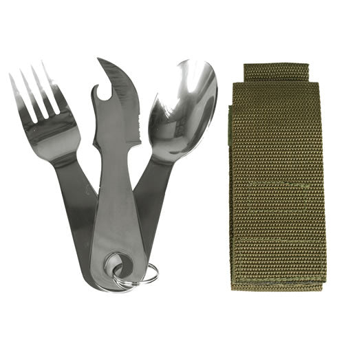 Mil-Tec Stainless Steel Dinnerware Set with Pouch