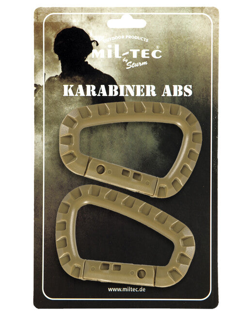 Mil-Tec Carabiner ABS (2pcs/blister) Coyote