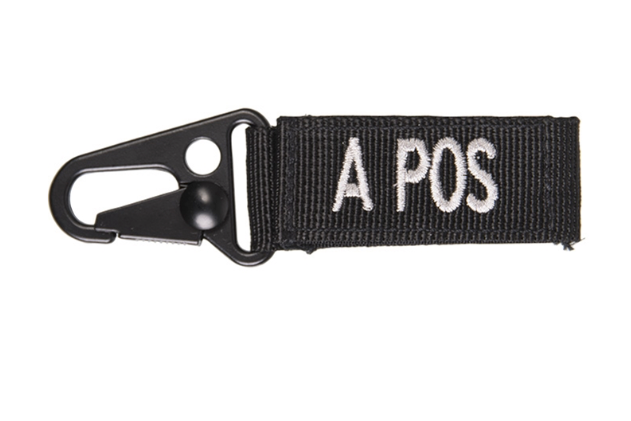 WARAGOD Carabiner Blood Type A+ Positive, Black