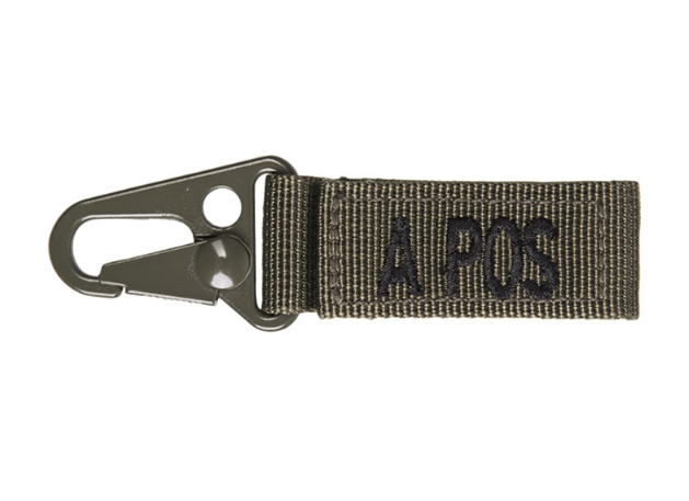 WARAGOD Carabiner Blood Type A+ Positive, Olive