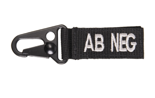 WARAGOD Carabiner Blood Type AB- Negative, Black